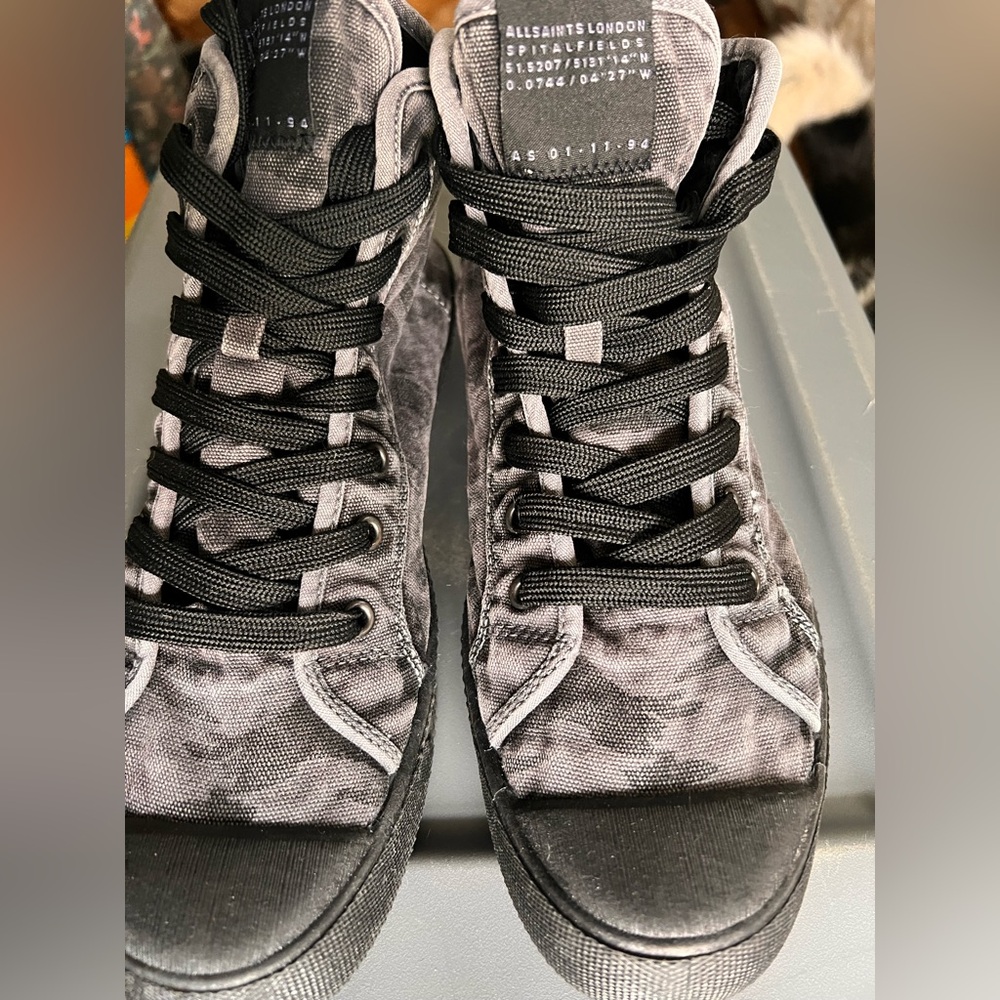 All Saints Black High-Top Sneakers